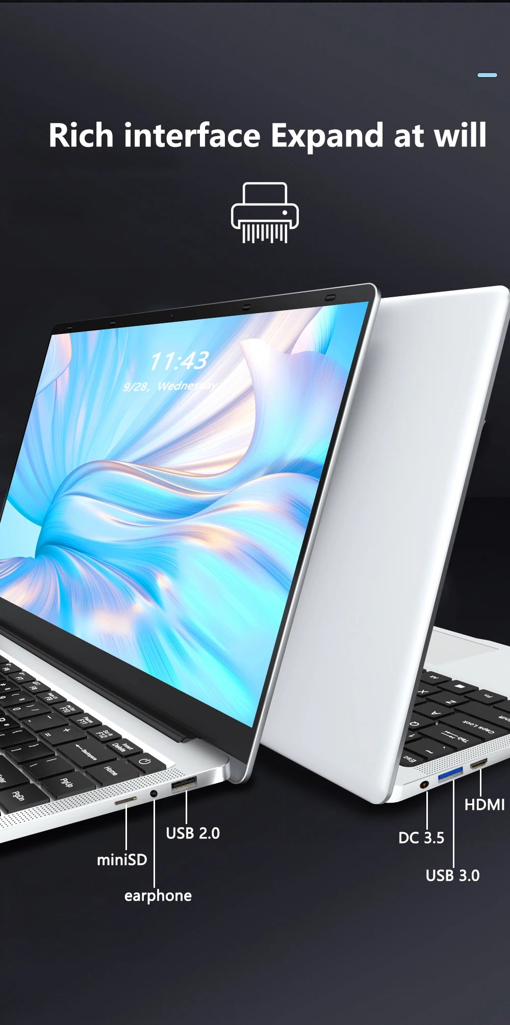 14 Inch Windows 11 Cheap Computer With WiFi Camera Bluetooth