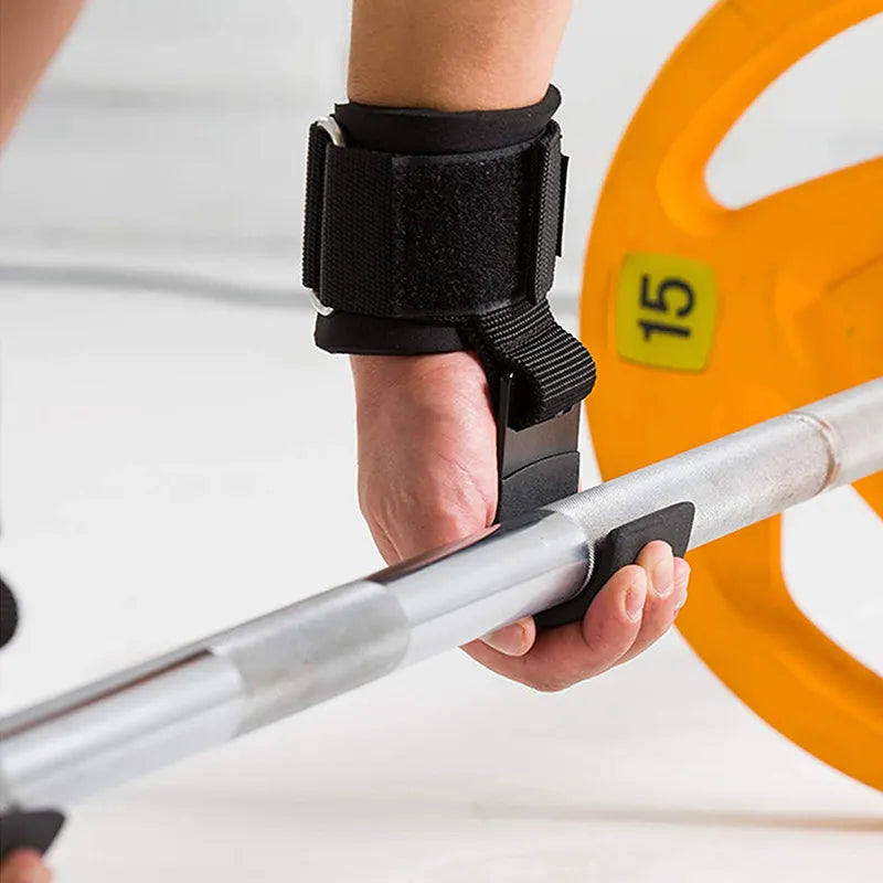 Weight Lifting Hook Grips With Wrist Wraps