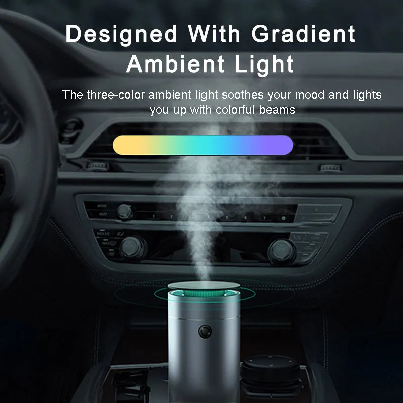 Car Diffuser Humidifier Auto Air Purifier Aromo