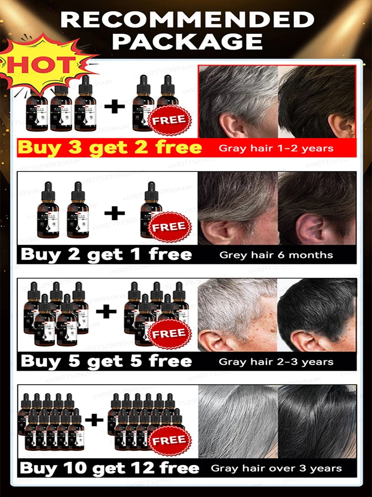 Hair Treatment Serum White to Black Natural Color Repair