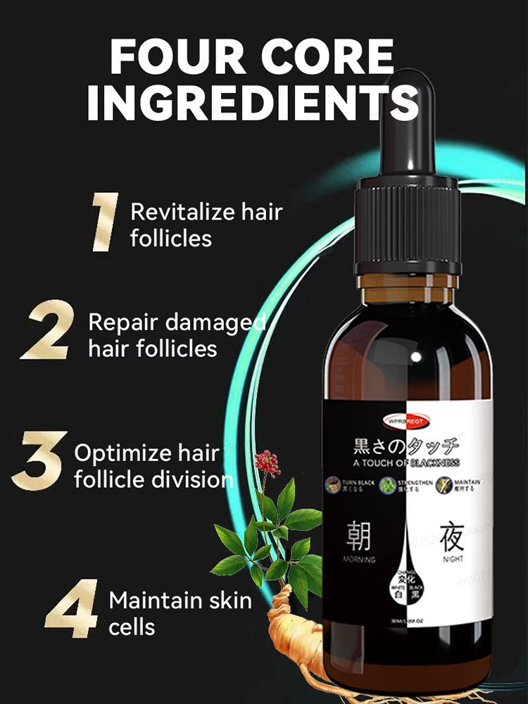 Hair Treatment Serum White to Black Natural Color Repair