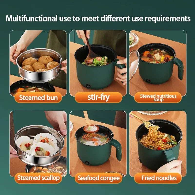 1.5L Capacity Mini Home Cooking Pot Multifunctional