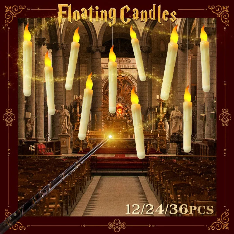 12Pcs/Set Floating Candles with Magic