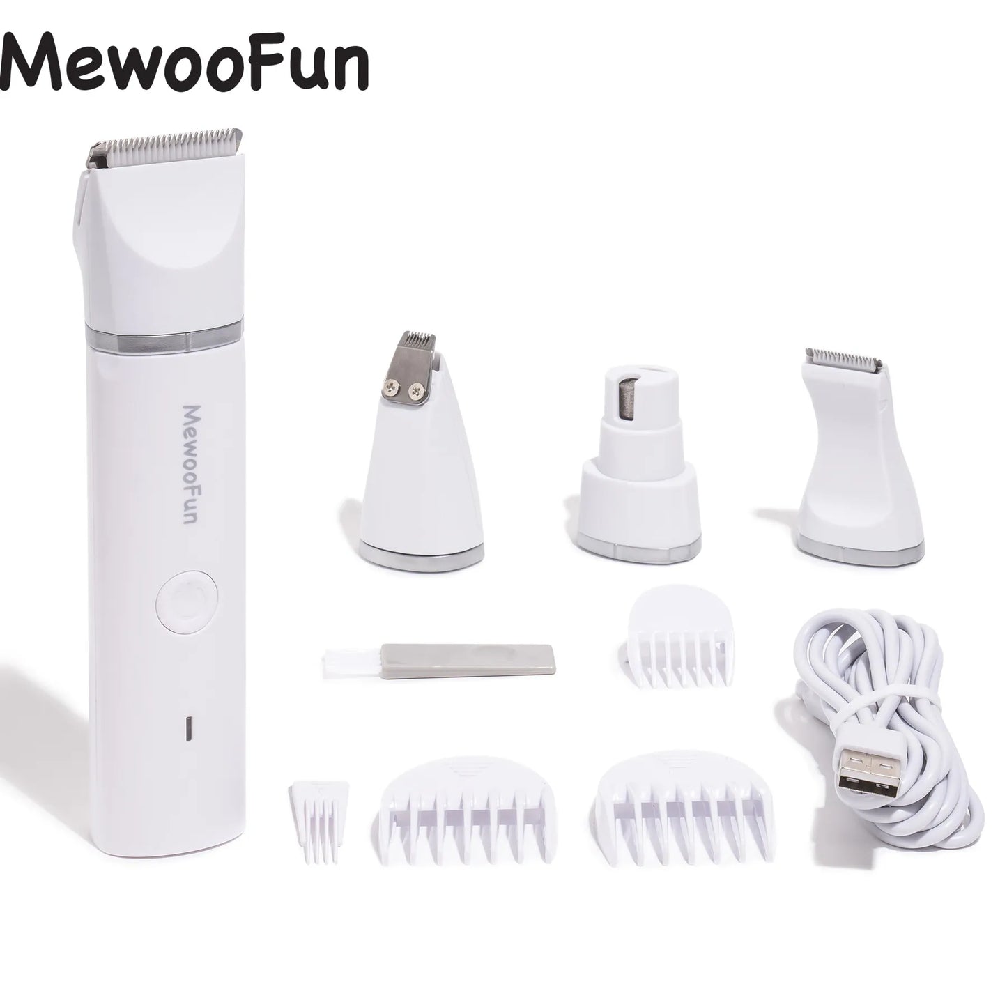 Pet Hair Trimmer with 4 Blades Grooming Clipper Nail Grinder