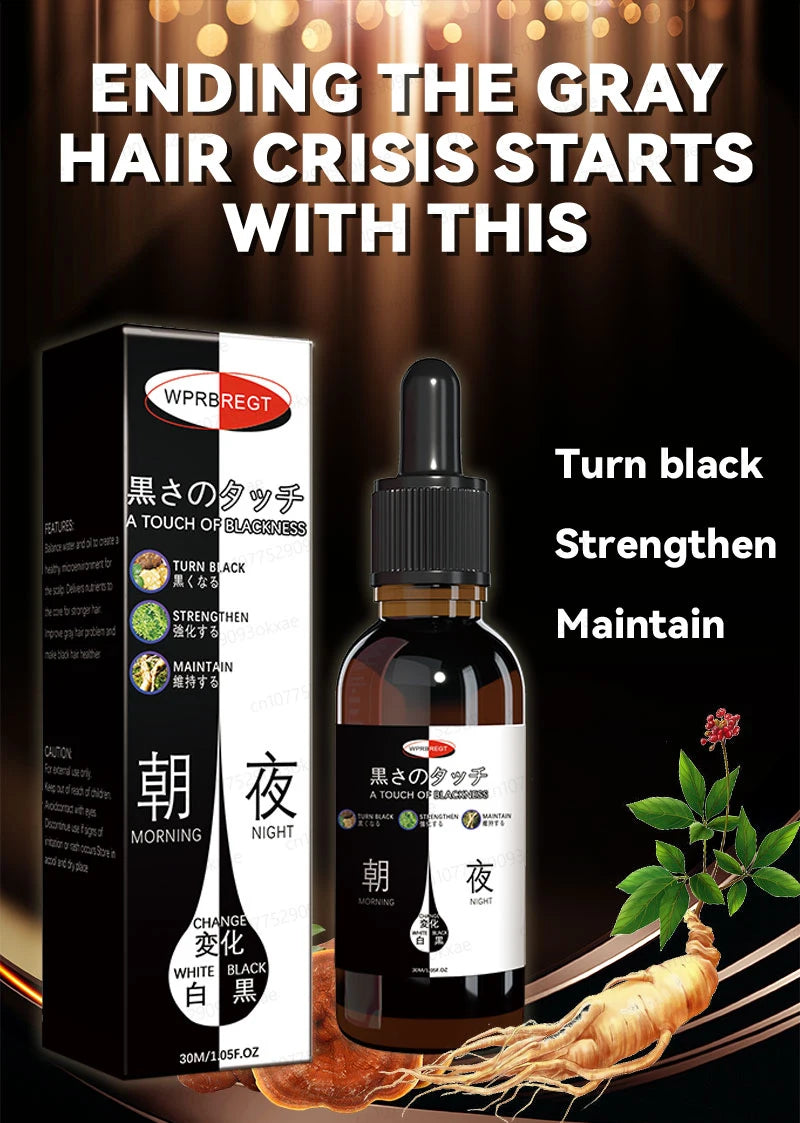 Hair Treatment Serum White to Black Natural Color Repair